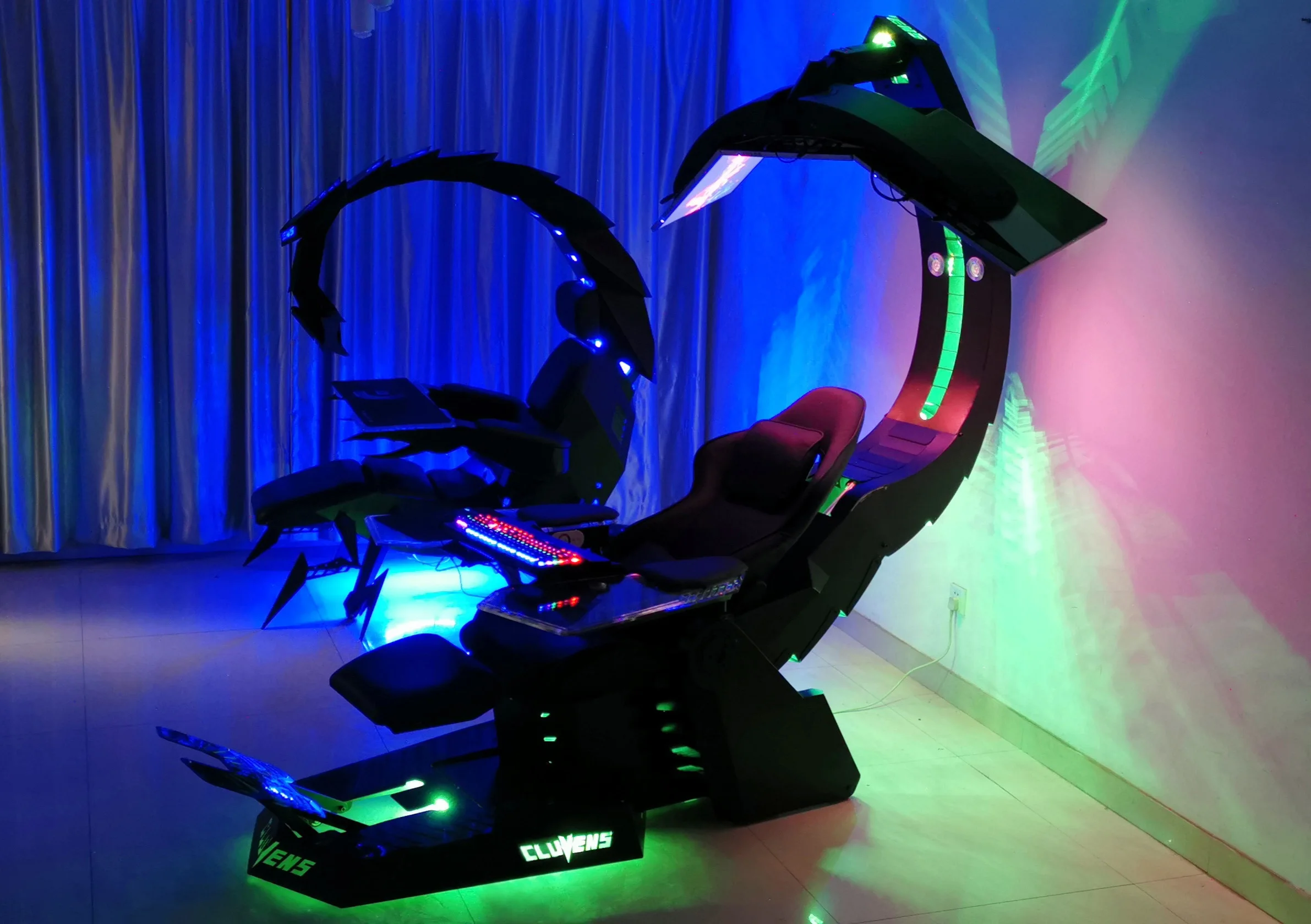 PC Gaming Chair Workstation J20 Veryon with Heat and Massage Cockpit As Predator