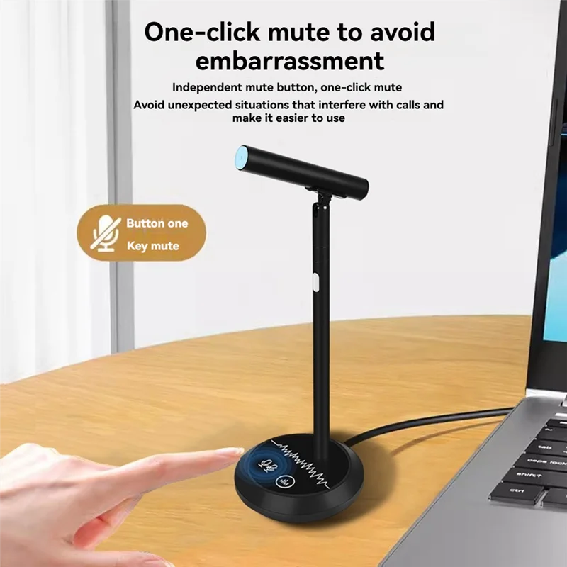 PC 노트북 컴퓨터 게임 라이브 녹음 온라인 회의-N34R 용 콘덴서 데스크탑 USB 마이크