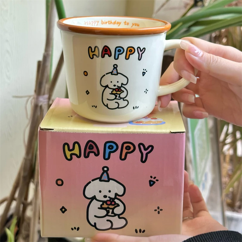 Kawaii Milk Cow Mugs Home Milk Tea Beer Water Breakfast Tumbler Drinkware  Birthday Gift Coffee Cups Cute Ceramic Glass - AliExpress