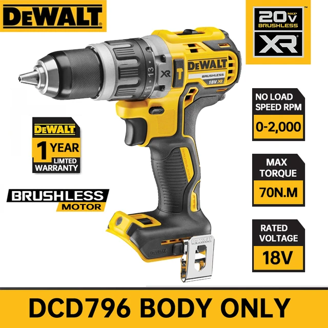 Perceuse Visseuse à Percussion DEWALT DCD796N 18V XR (machine nue)