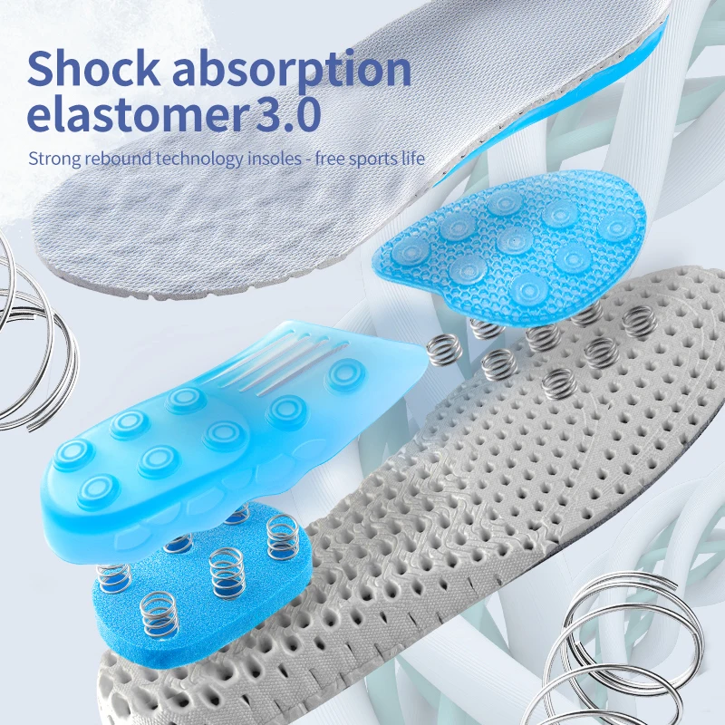 Spring Silicone Gel Insoles Orthopedic Flat Foot Health Sole Pad For Shoes Insert Arch Support Pad For Plantar Fasciitis