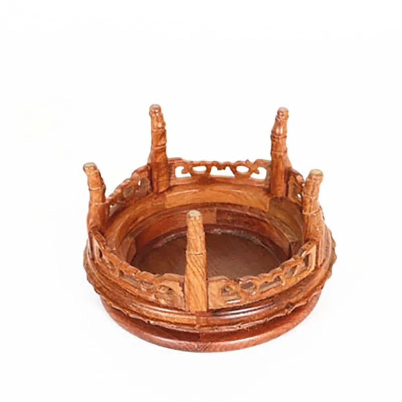 Mahogany Carving Pear Handmade Flower Table, Tea Pot, Strange Stone, Jade Vase, Fragrant Table, Mini Bonsai Base