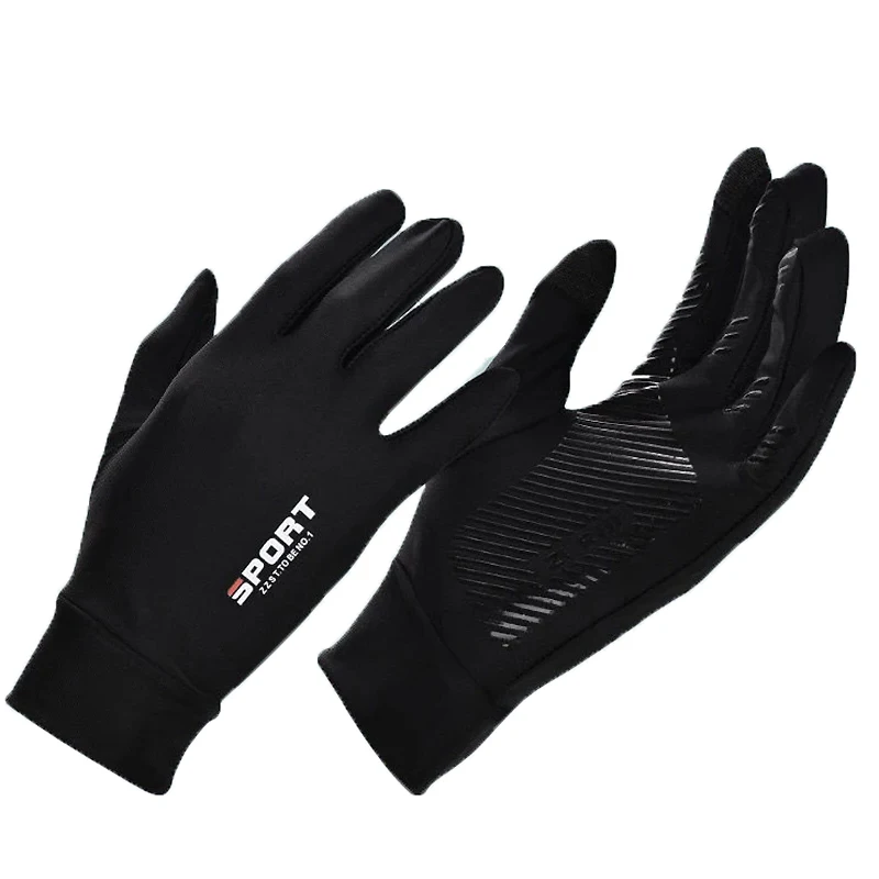 Fishing Gloves Summer Ice Silk Touchscreen Anti slip Waterproof Sunscreen Bicycle