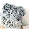 100% Linen Fitted Bed Sheet with Elastic Band Solid Color Anti-slip Adjustable Mattress Cover for Single Double King Queen Bed 1