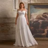Wedding Dress Plus Size for Women Bride Off The Shoulder Sweetheart Beading Sequin Flowers Chiffon A Line Corset Bridal Gonw 1