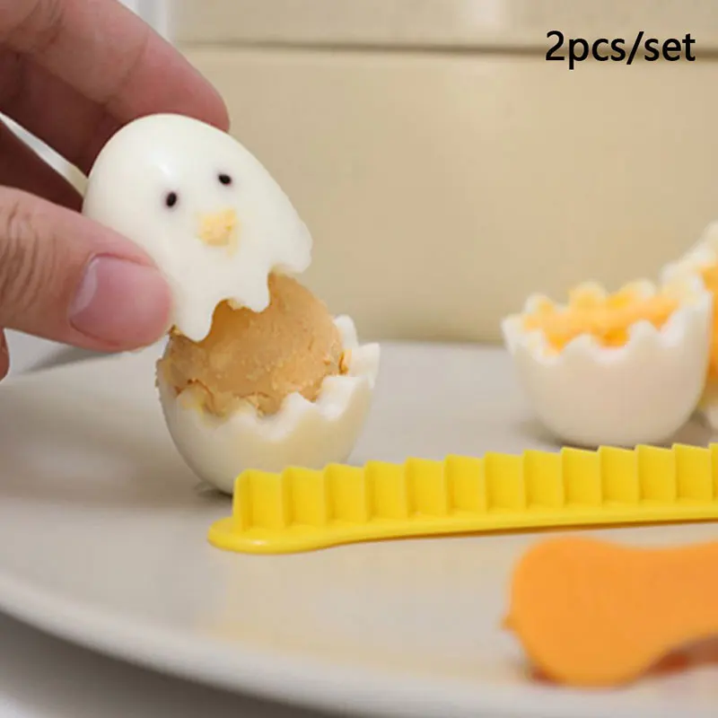 Creative Lace Egg Cutter 2 Pcs for Boiled Egg Cut Flower Styler egg slicer