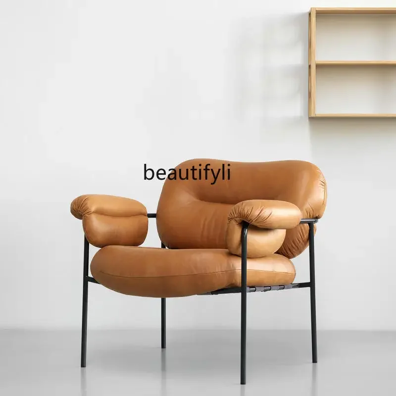 

ZqNordic Single Sofa ленивый стул светильник роскошный железный стул для отдыха в отеле