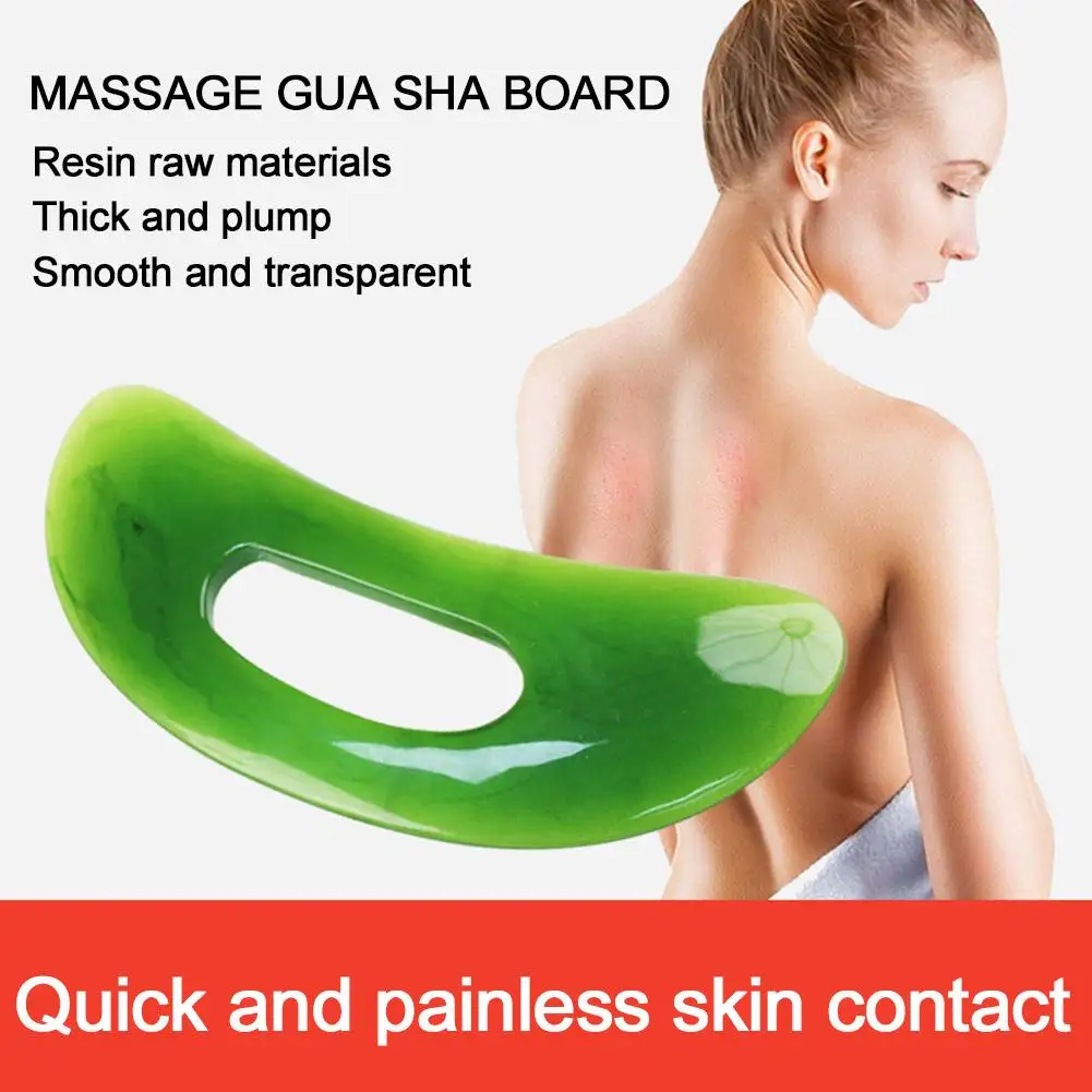 

1Pcs For Face Neck Back Body Acupuncture Pressure Massage Board Board Natural Resin Beeswax Massager Scraper Tool K5U5