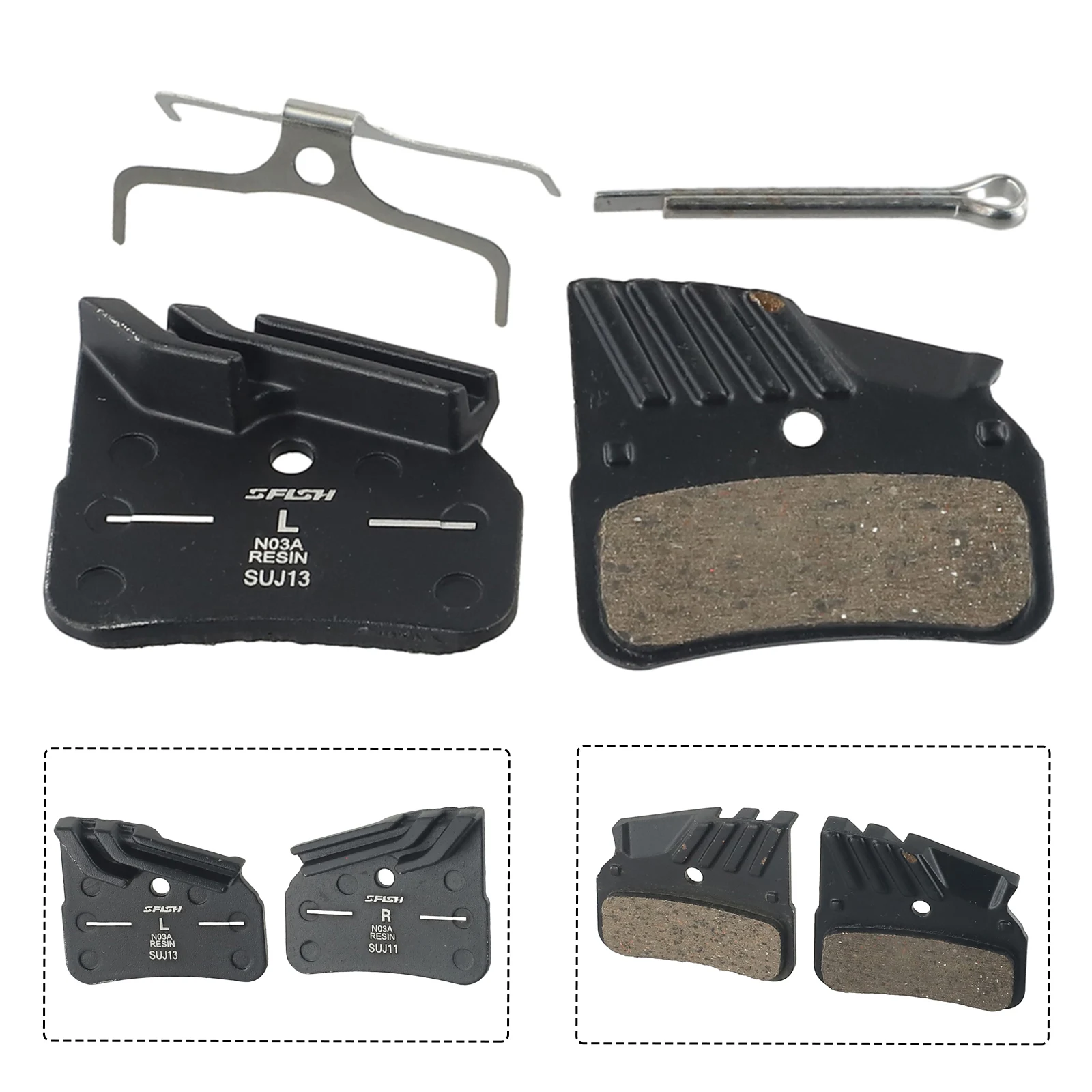Pastiglie freno per bicicletta per Shimano N03A - Blocchi freno per freno a disco per bicicletta per Shimano M7120/M8120/M9120, con alette di raffreddamento, adatti per sistema frenante a 4 pistoni