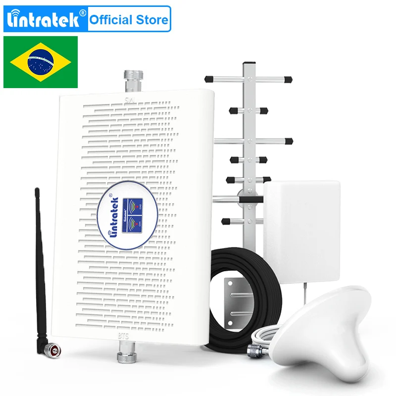 

Lintratek CDMA 850 Band5 LTE 700 B28 двухдиапазонный ретранслятор сигнала 2G 3G 4G усилитель сотовой связи 70 дБ усилитель с АРУ 4G антенна полный комплект