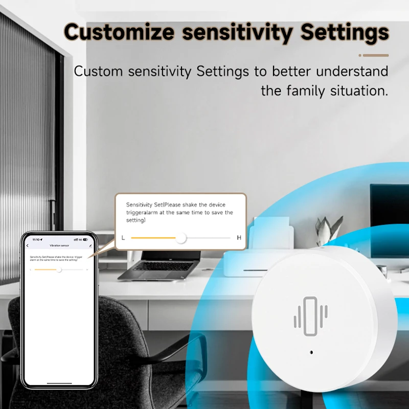 Motion Sensor Tuya Zigbee Smart Vibration Sensor