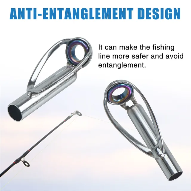 eyes for repairing fishing poles FishTrip Rod Repair Kit Ceramic Guide Rings Rod Eyelets Fishing rod repair kitfishing pole
