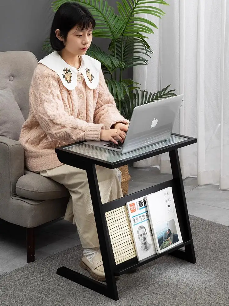 Side Table Small Coffee Table Bedside Sofa Side Cabinet Changhong Glass Square Tea Mini Corner