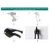 4Pcs Nordic Plastic Dog Tail Hooks with Screws Adhesive Tape Wall Mounted Key Hanger Hat Coat Decoration wholesales 4