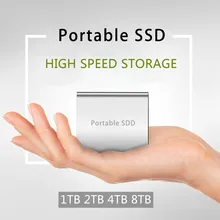 Disque dur externe SSD USB 3.1 de 8 to, stockage Portable à grande vitesse pour ordinateur de bureau