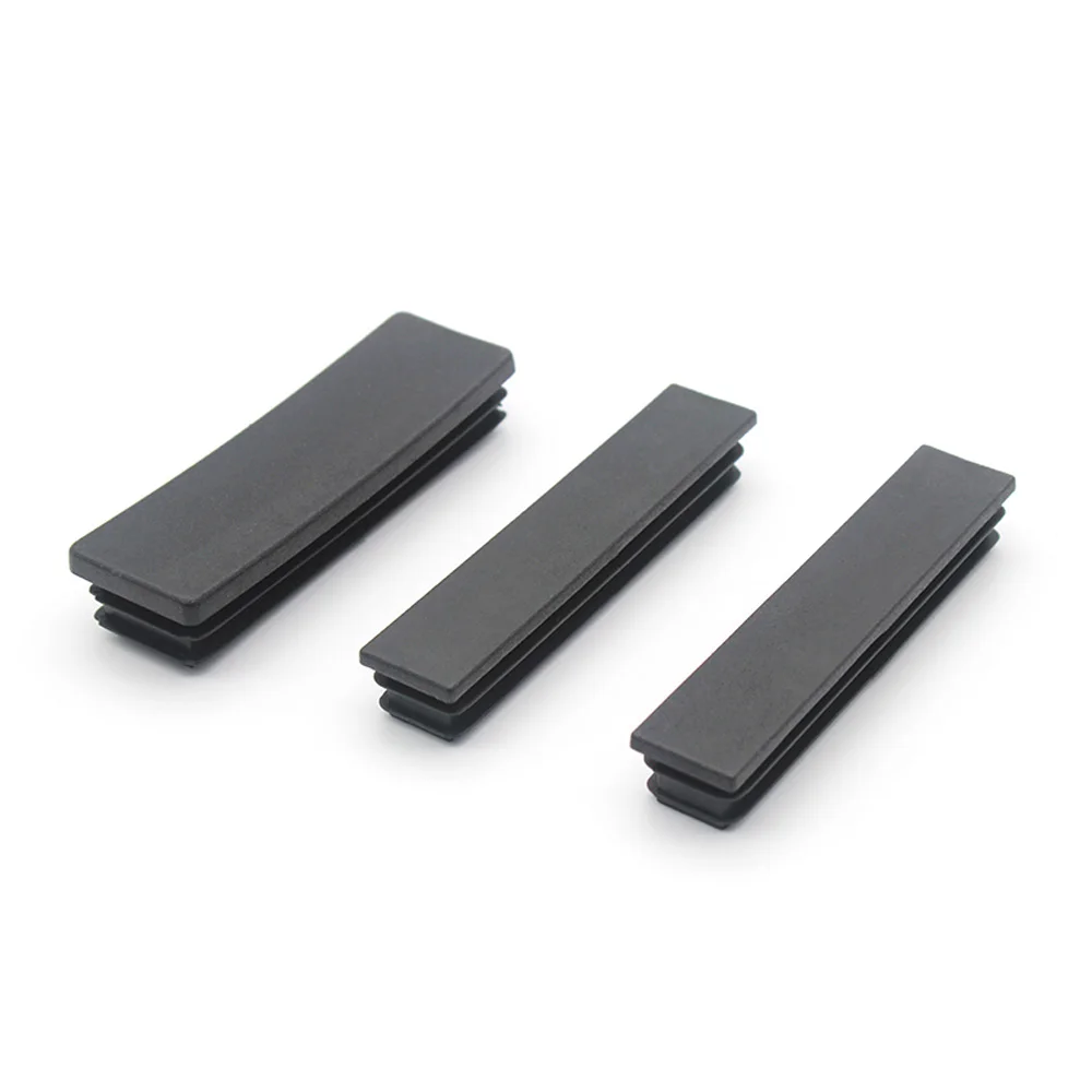 Rectangle Plastic Pipe End Caps Furniture Leg Tube Pipe Inserts Plugs Bung Decorative Dust Cover 10x20mm-40x80mm