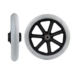Anti-Slip 6-Inch Solid Rubber Tire for Carts, Wheelchairs, and Trolleys (Grey)
