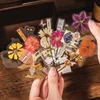 20Sheets Per Pack PET material stickers flowers handmade collage handbook material Notebooks Scrapbook cut 169*88mm 4