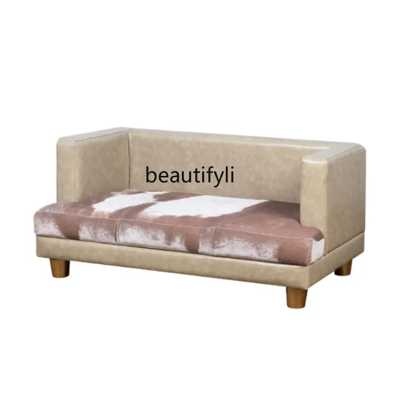 

LBX Pet Leather Small Sofa Factory Customized Dongguan Pet Bed Kennel Teddy Sofa Pet