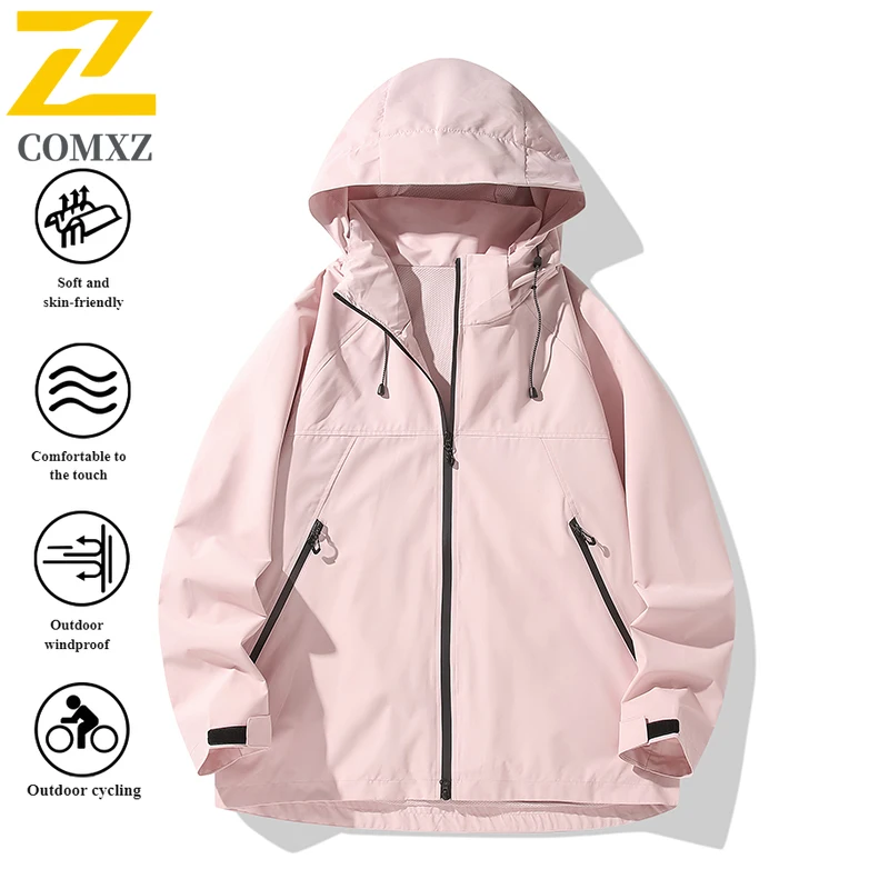 EIAO Summer Windbreaker Jacket Oversized Waterproof Mens Womens Outdoor Hiking Coat Camping Fishing Parka Lightweight Breathable