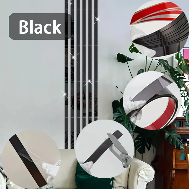 12미터 자체 접착식, 벽과 천장에 적합, 다기능 DIY 간편 설치, 현대적인 방수 홈 데코레이션