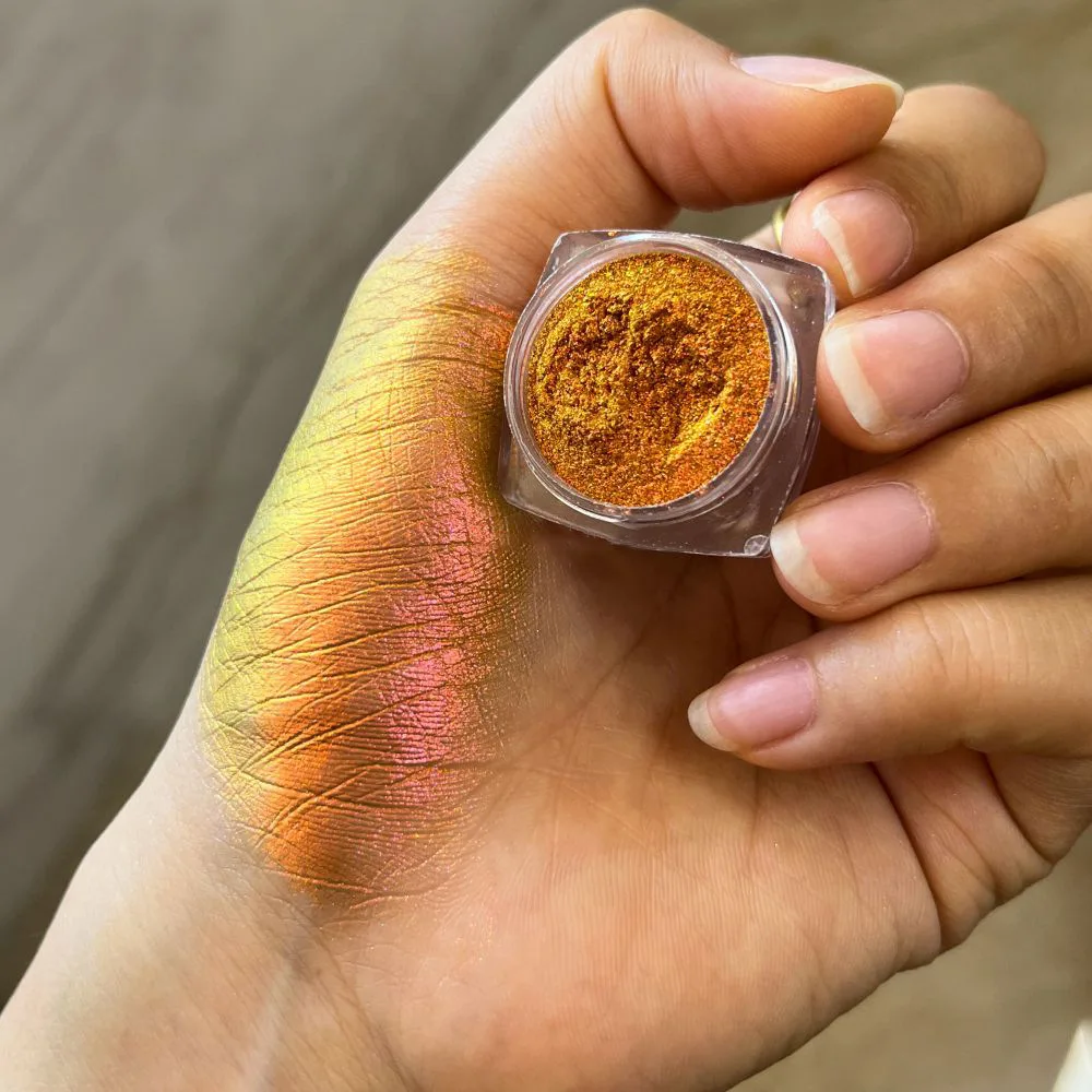 1box Multi-Chrome Shifting Nail Chameleon Pigments Unicorn Mirror Nail/Eyeshadow Powder Polarized Chameleon Rubbing Dust 0.3gram