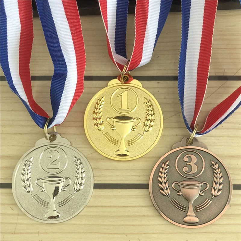 WOTT-300Pcs 상 메달 금은동 수상자 메달 대회를 위한 1차 2차 3차 상