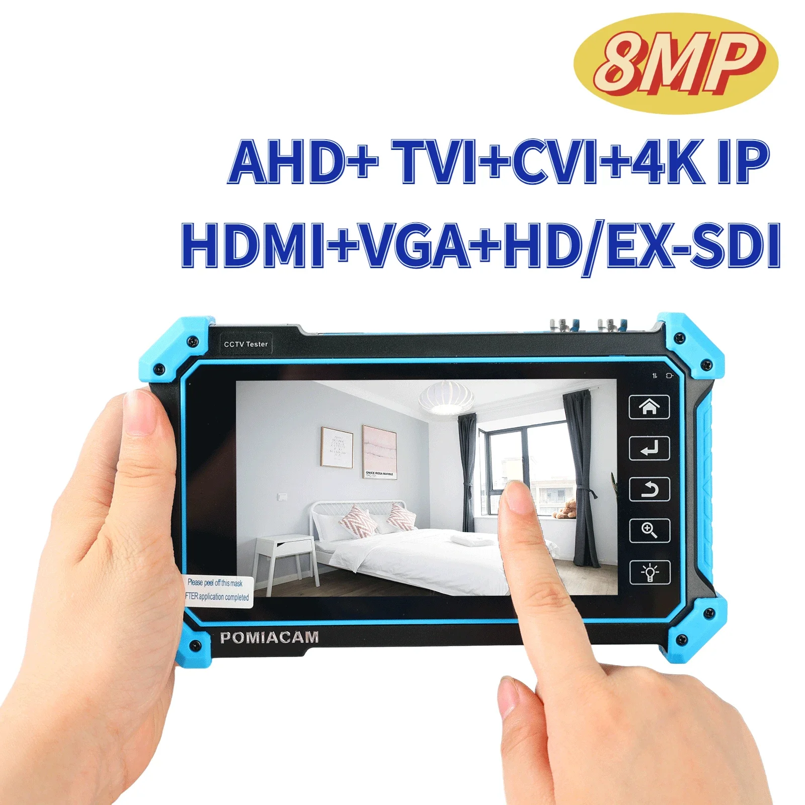 Monitor Tester Cctv Da 5.4 Pollici H.265 4K Ip 8Mp Tvi 8Mp Cvi 8Mp Ahd Analogico Multifunzione Hd Tester Monitor Cctv Ip Camera Tester