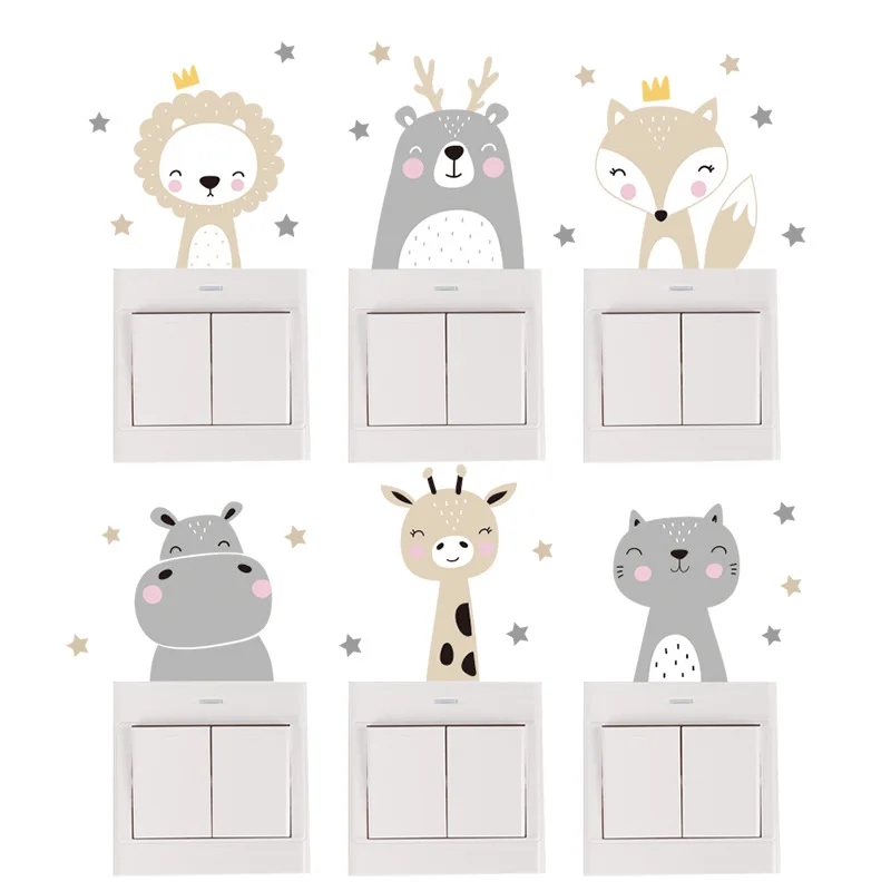AHANDMAKER 6Pcs Cute Rabbit Light Switch Stickers, 7x7...