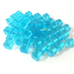 Vibrant Multicolor Crystal Dice Set - 50 Piece Collection (Clear Lake Blue)