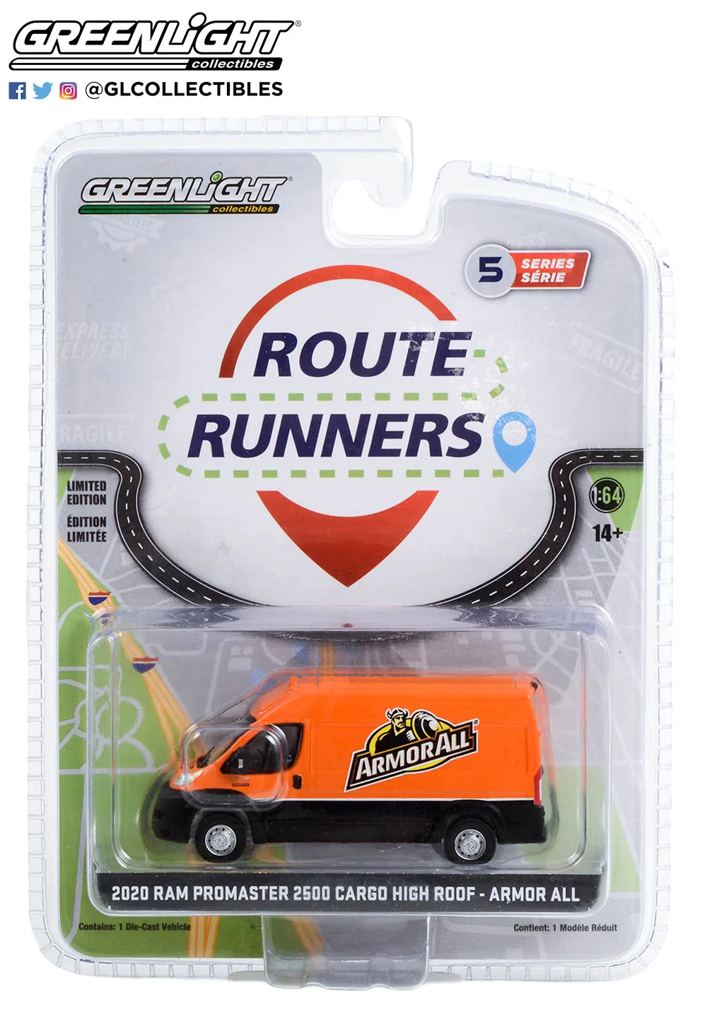 

Зеленая модель 1/64 2020 dodge ProMaster, коллекция литых под давлением моделей, украшения, подарки