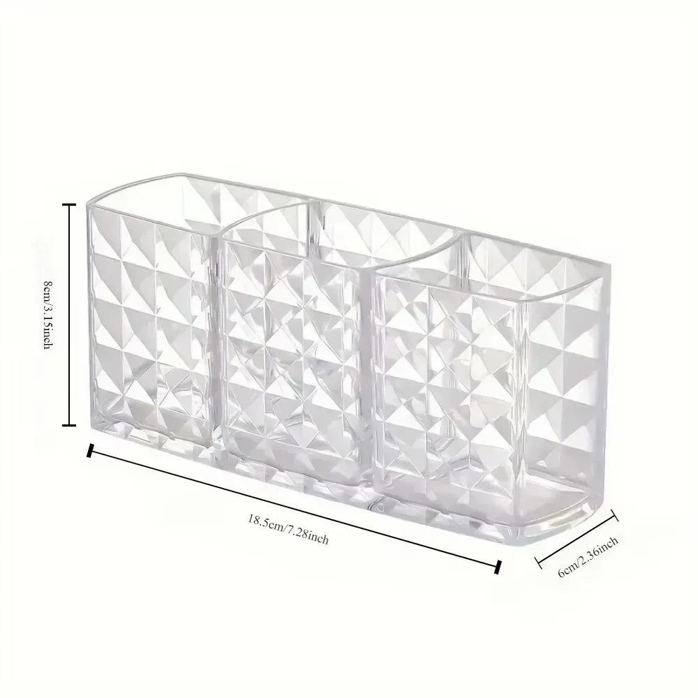 1PC Clear Acrylic Makeup Brush Holder Desk Cosmetic Organiser Lipstick Brush Storage Lipstick Brush Storage Holder 6