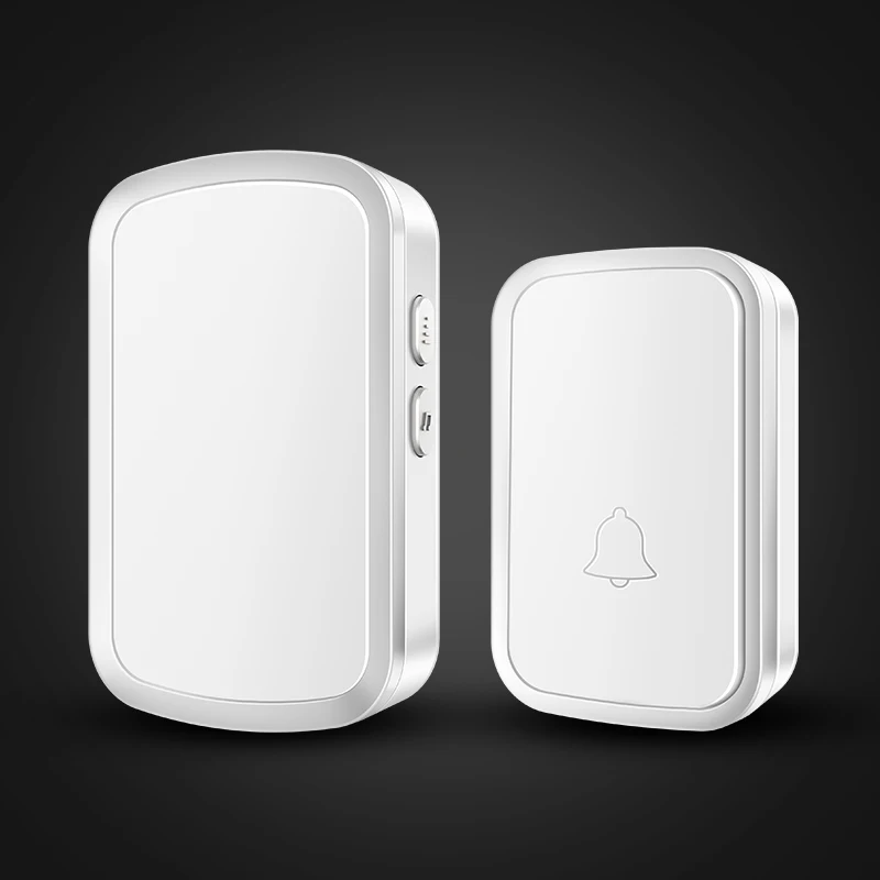 Cacazi Campanello Wireless 60 Ring 5 Volume Pulsante Impermeabile 300M Telecomando Led Light Household A29 Smart Campanello Us Eu Uk