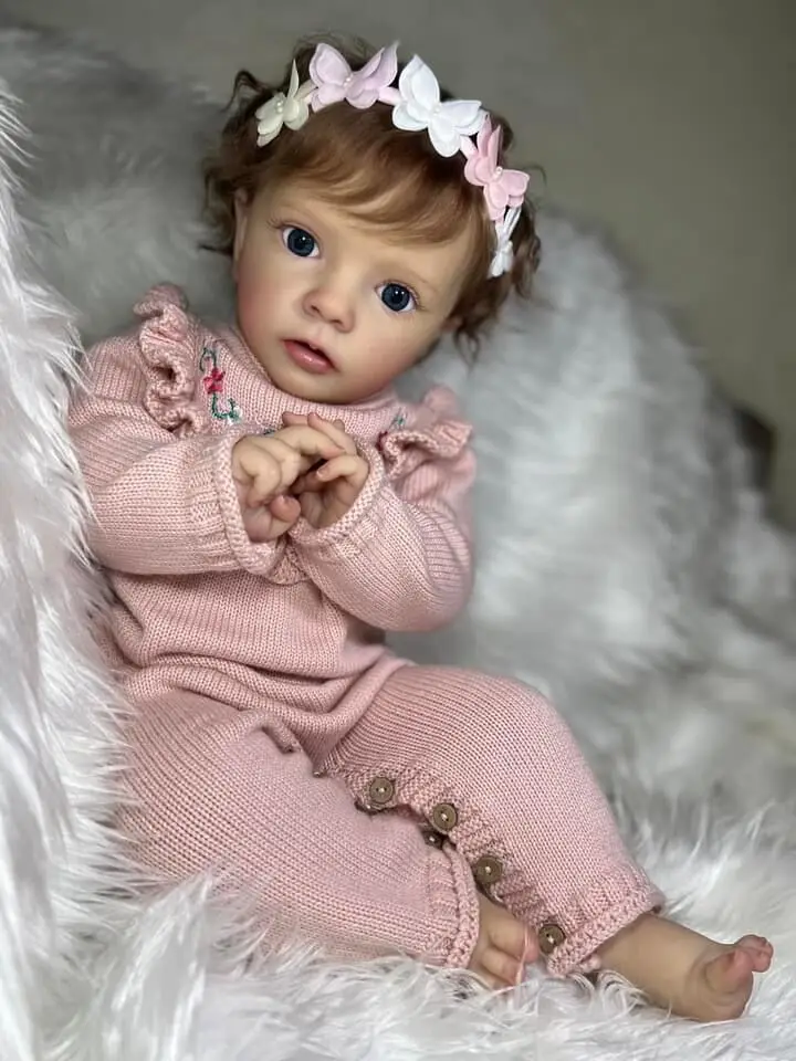 

24inch High Quality Already Finished Handmade Doll Reborn Baby Doll Missy Lifelike Soft Touch 3D Skin Visible Veins Root hair