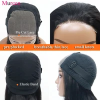 Perruque Bob droite sans colle, densité 250%, prête à porter, 100% cheveux humains pour femmes, perruques en cheveux naturels avec fermeture en dentelle 4x4 4