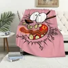 Cartoon C-Courage the C-Cowardly D-Dog Blanket Plush Nap Sofa rug for Living Room Office Bedroom Birthday Home Travel Kid Gifts 2