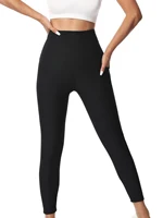 Women's Sauna SportsPants Pocket Style High Waist Lifting Hip Tightening Abdominal Yoga Pants Fitness Training Fat Burning Pants 4