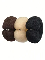 Accessoire pour chignon en mousse circulaire de 17 cm, pour chignon donut, chignon de ballet et chignon queue de cheval, pour coiffure DIY 5