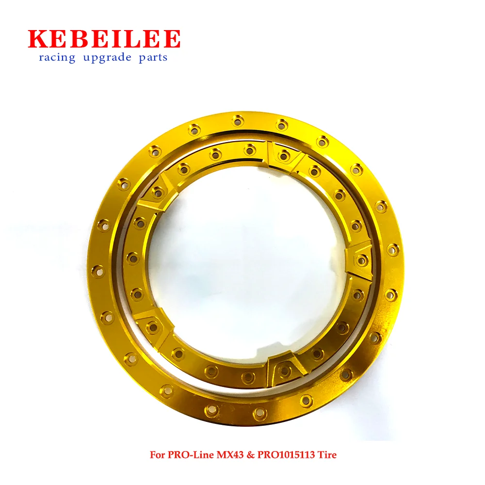 

KEBEILEE CNC Aluminum Inner Outer beadlock ring for PROLine PRO1015113 & PRO1013113 MX43 4.3" Tire