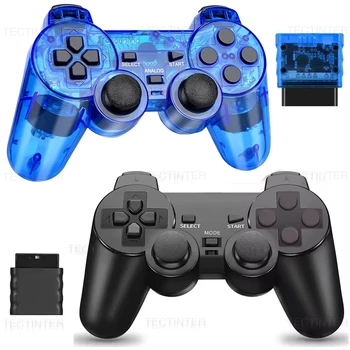 Gamepad Wireless per Sony PS2/PS1, Controller di Gioco per Console Playstation 2, Joystick USB per PC con Doppia Vibrazione