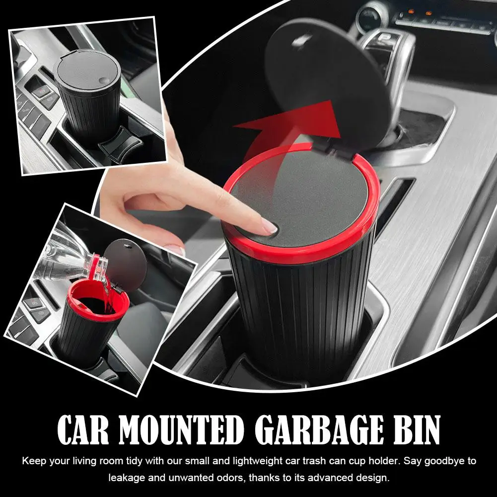 Car Cup Holder Trash Bin Leak Proof Pocket Trash Container For Auto For Truck RV SUV And Travel Camper Car Interior Accesso V9D4