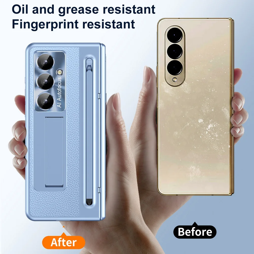 Galvanized Elastic Stylus Holder Case with Tempered Glass Protection