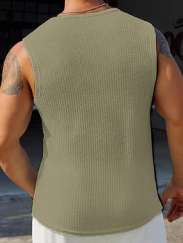 Men’s Ribbed Knit Tank Tops for Workout and Casual Wear