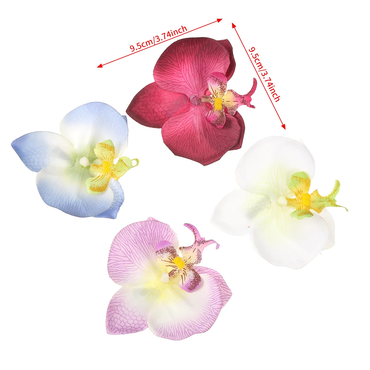 Phalaenopsis Hair Clips White Festival Hairpin Women Side Clips Bangs Clip Fashion Makeup Beach Hawaii Headwear Accessories