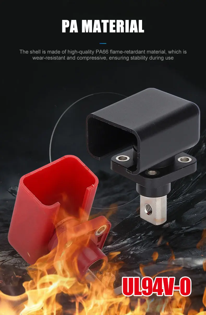 Description Picture 5 of item120A 200A 300A All Copper Lithium Battery Terminal Block High Current Energy Inverter Plug Wall Mounted Type Storage Connector