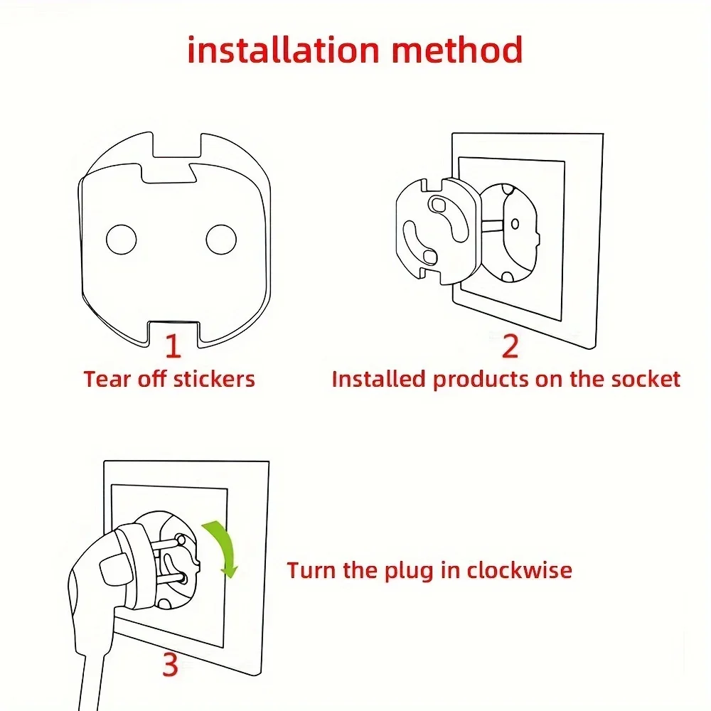 10pcs Baby Safety Socket Covers Electrical Plastic Outlet Protectors Child Safe Socket Security Protection socket covers