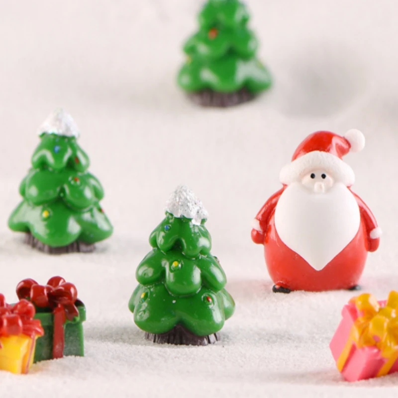 29Pcs Miniature Christmas Decorations Resin Snow Scene Christmas Ornaments  Kit