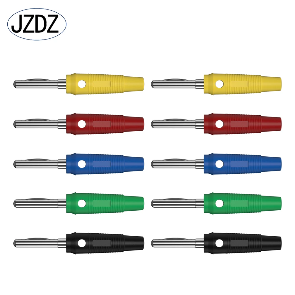 JZDZ 10 Stück 4 mm Kupfer-Bananenstecker können mit Testsonden für Lautsprecherverstärker J.10019 verbunden werden
