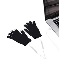 1Pair USB Heated Gloves For Men Women Warm Portable Knitting Heating Mittens Hands Warmer Touch Screen Ski Accessories 1