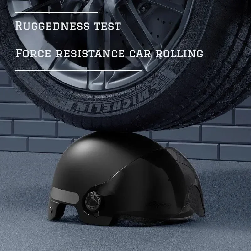 Unisex Safety Half Helmet with Goggles 2